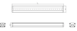 Clearance NorDesign Super Linear skinne 100 cm 17W 3000K dimbar - Hvit