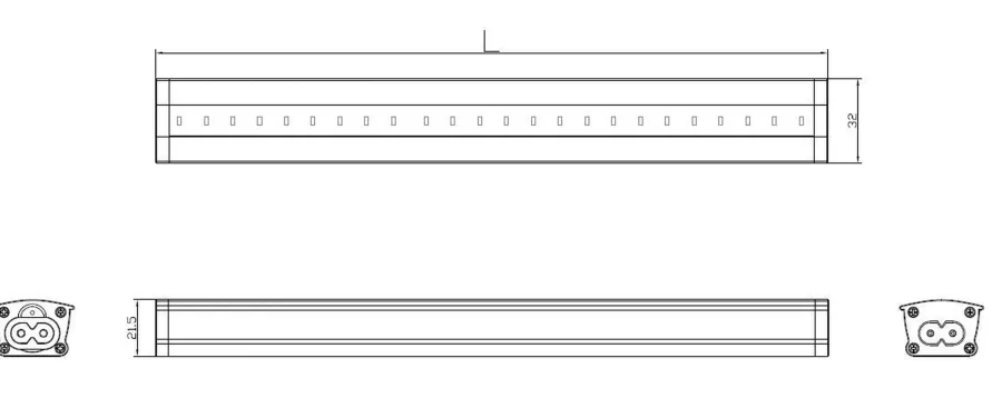 Best NorDesign Super Linear skinne 61 cm 10W 3000K dimbar - Hvit