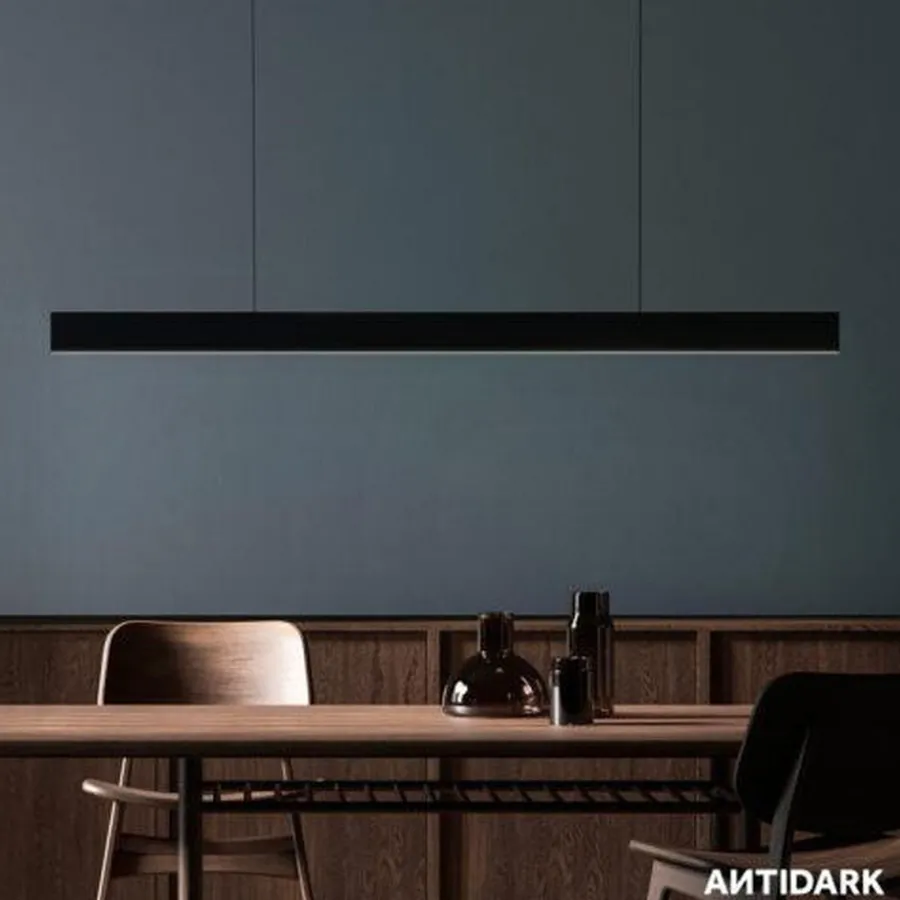 Best Antidark Supreme 150 Long takpendel opp og ned lys 45W 2700K Dimbar - Svart
