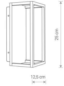 Online Nowodvorski Symmetry vegglampe utendørs IP54 7W - Svart