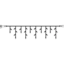 New Star Trading System led istappslynge 3 meter 50 lys varmhvit - Svart