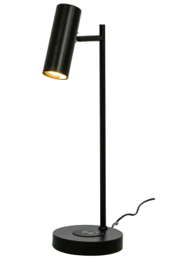 Discount Aneta Lighting Tabela bordlampe med trådløs lader og USB - Svart