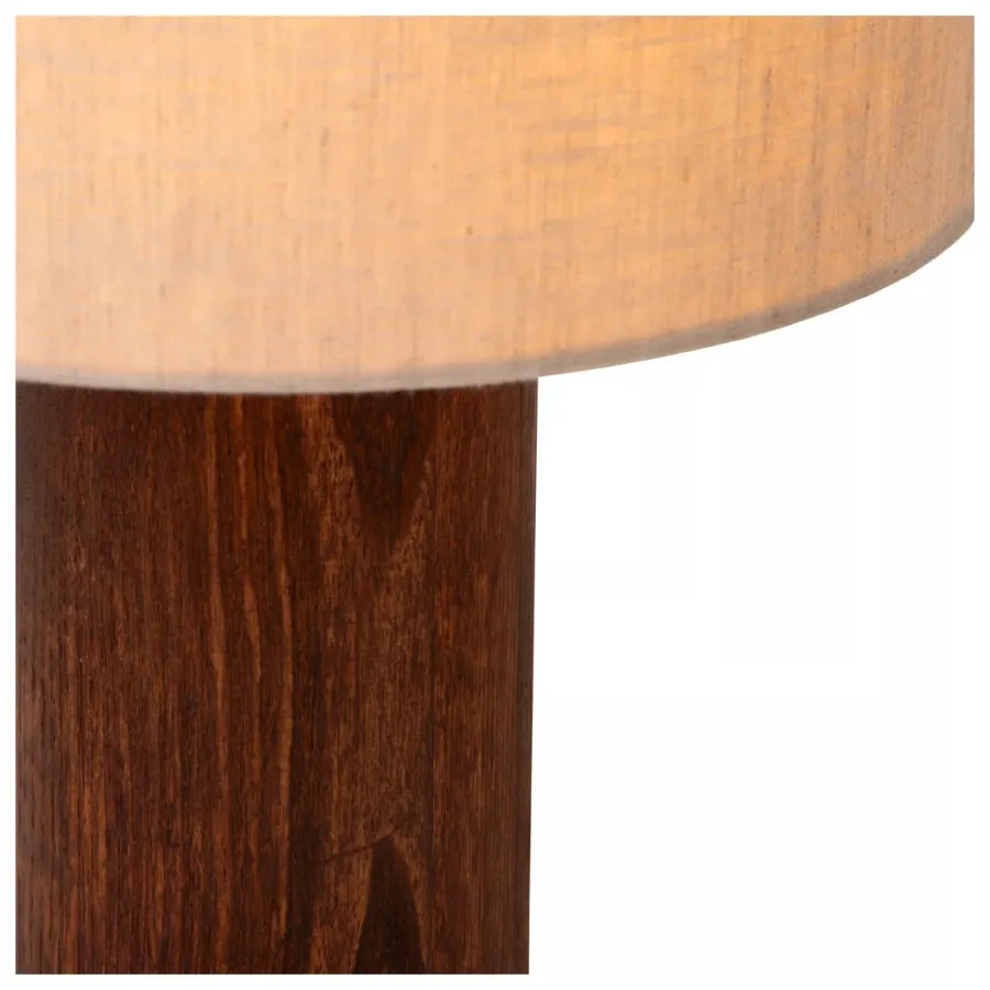 Discount Lucide Tachina bordlampe 31,5 cm Tre / Natur