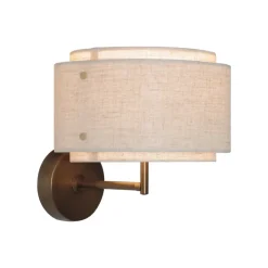Clearance DFTP Takai vegglampe - Beige Messing / Beige