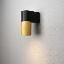 New Konstsmide Temi vegglampe ned utendørs IP54 GU10 Svart