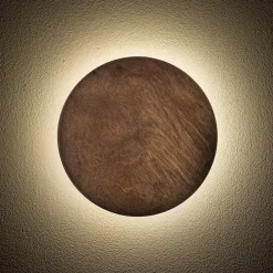 Nowodvorski Timber rund vegglampe 25 cm 10W 3000 Kelvin Brun