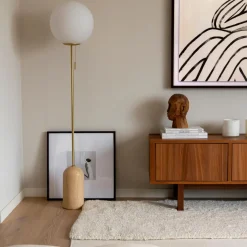 Clearance Globen Lighting Torrano gulvlampe - Travertine