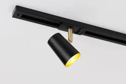 Hot Ms - belysning Trackline Conic spotskinne 1,5 meter 5 spot - Svart/Gull Svart / Gull