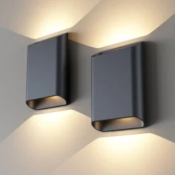 Outlet NorDesign Trem K2 vegglampe 2 x 6W 3000 Kelvin - Dimbar Svart