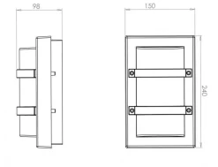 Sg Armaturen As Trio mini utelampe E27