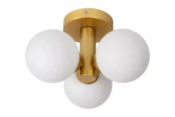 Discount Lucide Trudy taklampe 28cm 3-lys IP44 Svart / Røyk