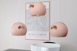 New Venture Home Tubbie takpendel 3 lys - Dusty Pink Rosa