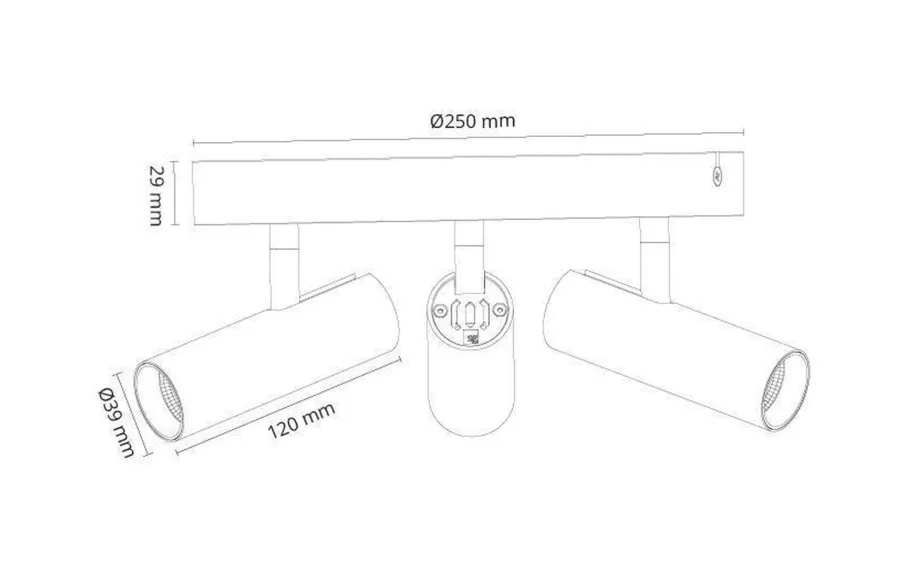 Outlet Sg Armaturen As Tube Micro Trio taklampe 2700K dimbar