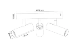 Outlet Sg Armaturen As Tube Micro Trio taklampe 2700K dimbar