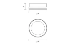 Sale Sg Armaturen As Tube mini Ø59mm Baffel - farget Gull