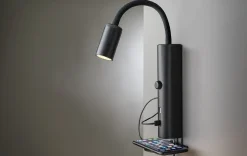 Sg Armaturen As Tube vegglampe med USB 3000K dimbar