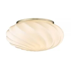 Online Halo Designs Twist taklampe - Antikk messing / Opal Messing / Hvit