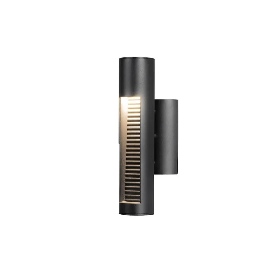 Outlet Konstsmide Udine vegglampe utendørs 12W 3000K IP44 - Svart
