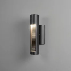 Outlet Konstsmide Udine vegglampe utendørs 12W 3000K IP44 - Svart