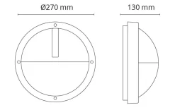 Online Sg Armaturen As Uno vegglampe 11,5W LED 3000K IP65 Dimbar