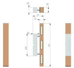 NorDesign Vanessa vegglampe opp/ned lys 2700 Kelvin 6W - Dimbar