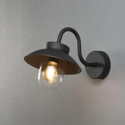 Discount Konstsmide Vega vegglampe mini - Svart