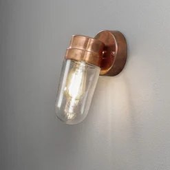 Konstsmide Vega vegglampe utendørs IP54 E27 - Kobber