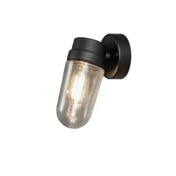 Outlet Konstsmide Vega vegglampe utendørs IP54 E27 - Svart