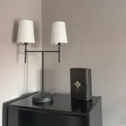 New Aneta Lighting Verbier bordlampe 2-arm Svart / Hvit