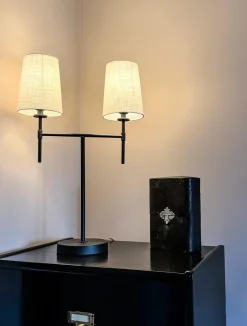 New Aneta Lighting Verbier bordlampe 2-arm Svart / Hvit