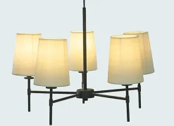 Hot Aneta Lighting Verbier takkrone 5-lys Svart / Hvit