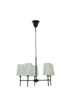 Hot Aneta Lighting Verbier takkrone 5-lys Svart / Hvit