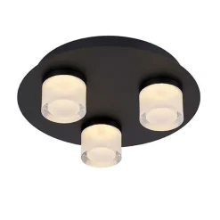Outlet Ms - belysning Vilmer taklampe for baderom 3 x 5W 3000 Kelvin IP21 - Dimbar Svart