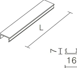Discount NorDesign Vox dekklist til skinne 1 meter - Pure white