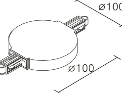 Clearance NorDesign Vox taktilkobling for spottskinne - Purewhite