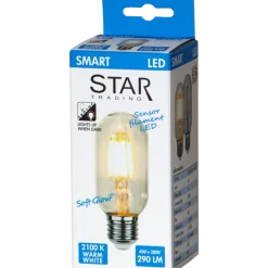 Best Star Trading 4W E27 LED med sensor 2100K 45mm Klar