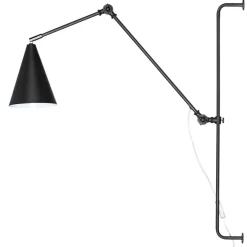By Rydens Yukon vegglampe lang - Matt Svart
