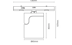 Sale Sg Armaturen As Zip Aneto mini spot for skinne 6,5W 2700 Kelvin Ra90 - Dimbar