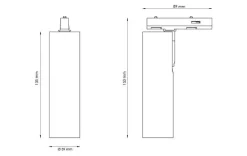 Clearance Sg Armaturen As Zip Tube Micro spot 7W LED 2000-2800K dim to warm